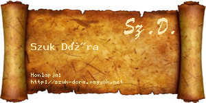 Szuk Dóra névjegykártya
